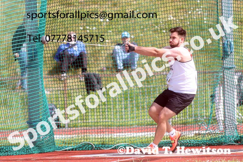 Senior mens hammer, 2022 Northern Senior and Under-20 Champs., Wavertree Athletics Centre, Liverpool. Photo: David T. Hewitson/Sports for All Pics